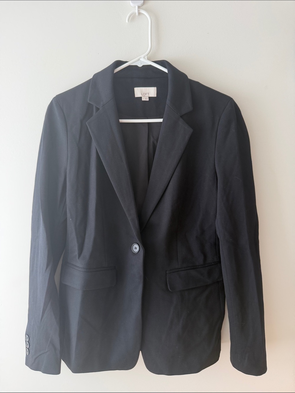 LOFT Black Single-Button Blazer
